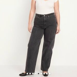 Old Navy Women's Straight Leg Jeans — Washed Black